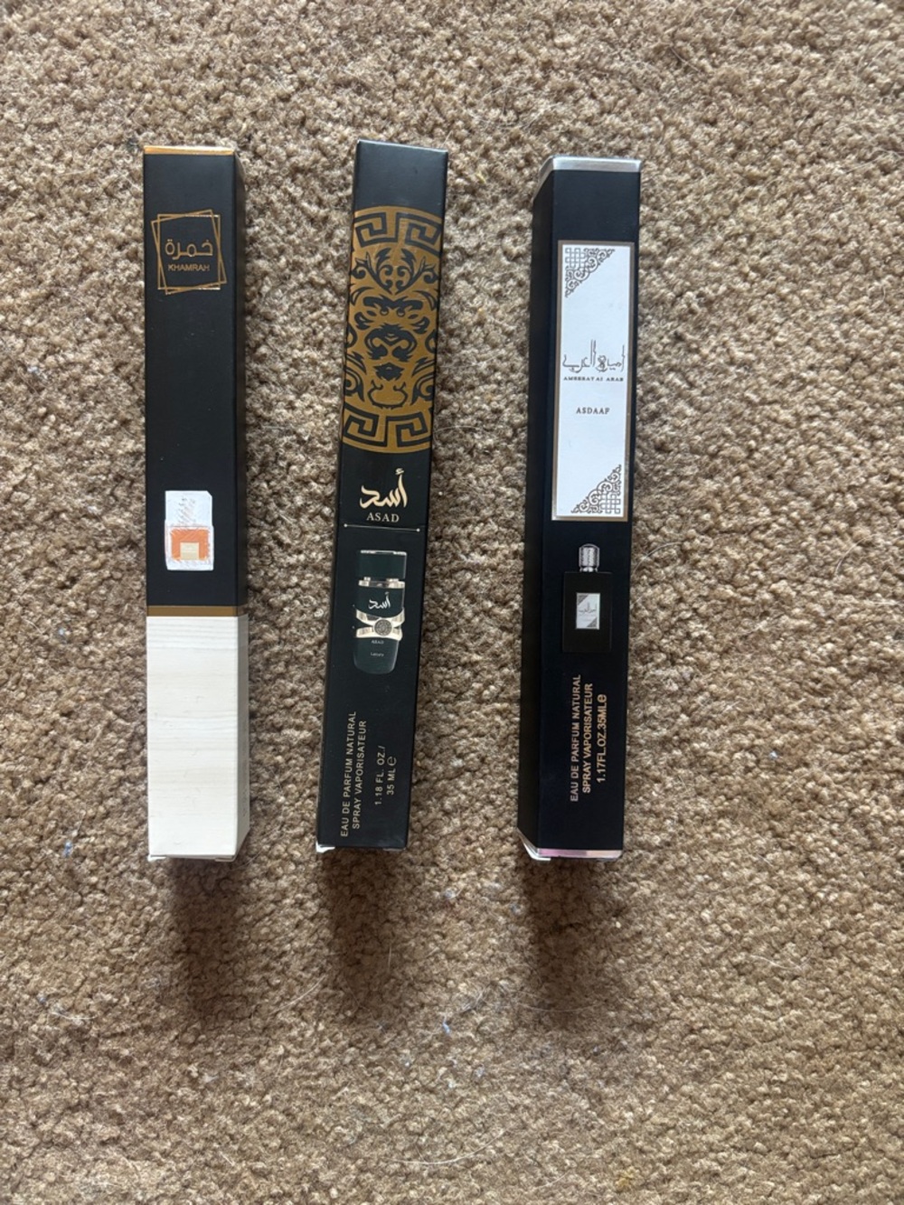 Asad Black & Gold Middle Eastern Perfume Set
